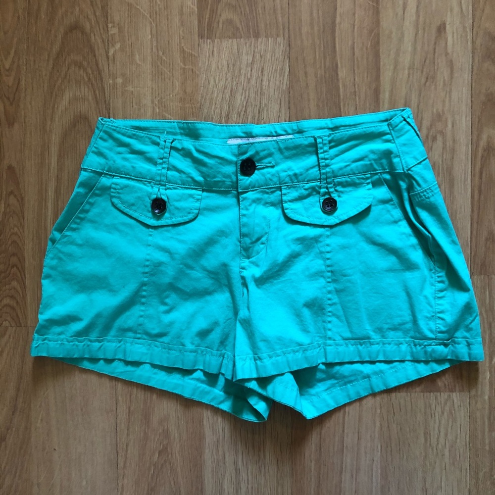 turquoise / mint color booty shorts
